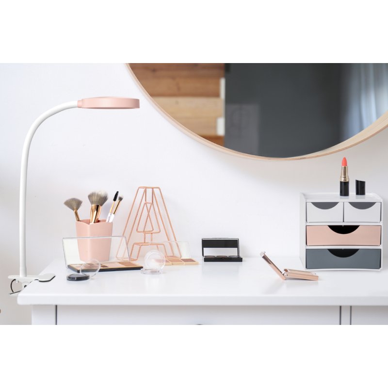 CEP Lampe de bureau LED FLEX, blanc/rose poudreux, 7 watts, commande tactile